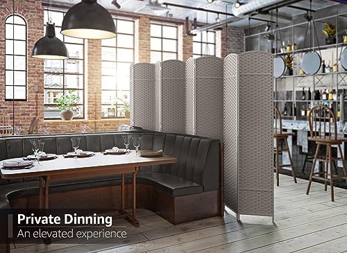 Sorbus 8-Panel Black Room Divider, 6 ft Tall Folding Privacy Screen T242