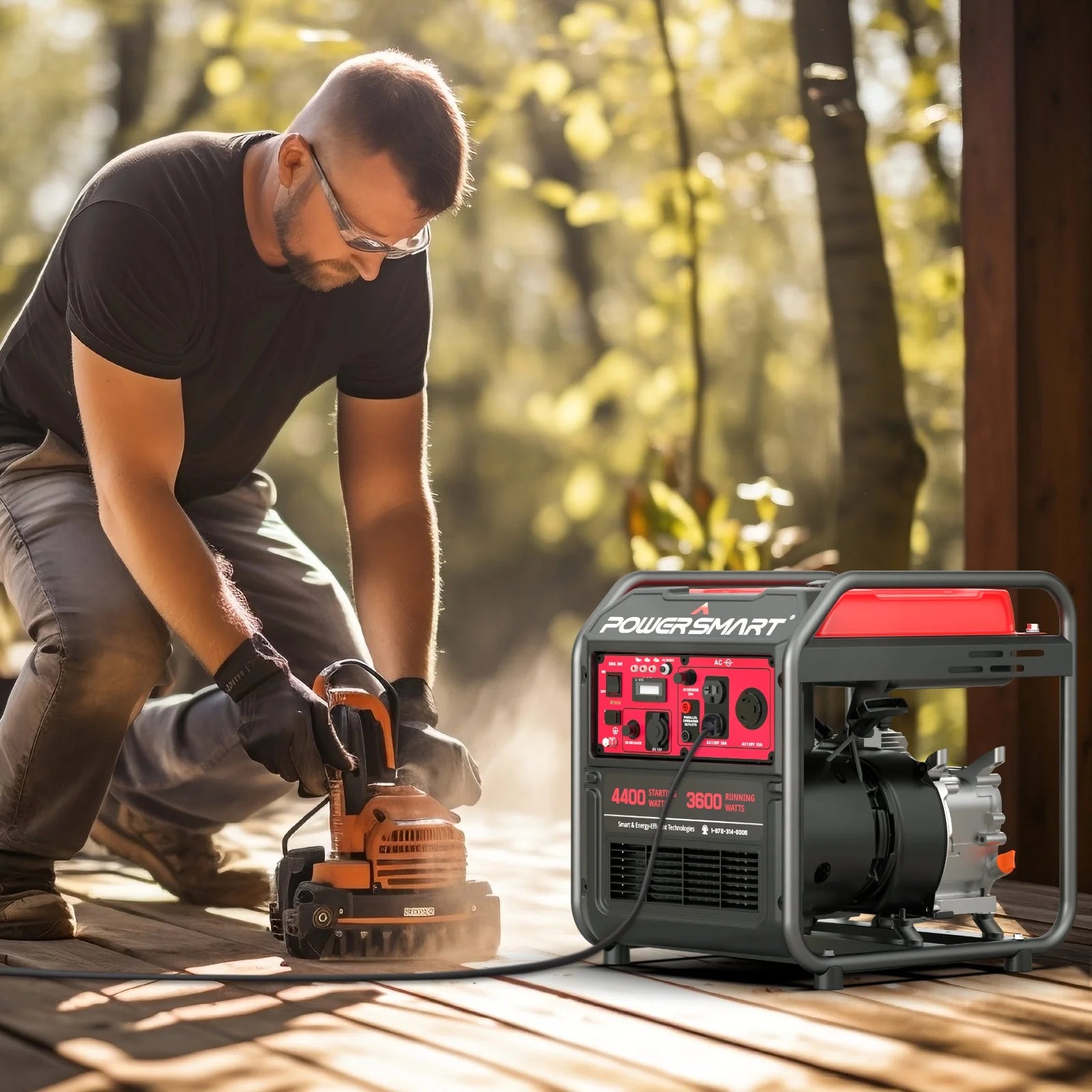 PowerSmart 4400-Watt Gas Generator for Home and Outdoor Use H985