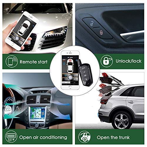 Universal Remote Starter Kit PKE Passive Keyless Entry Push Button Car Alarm System B38407