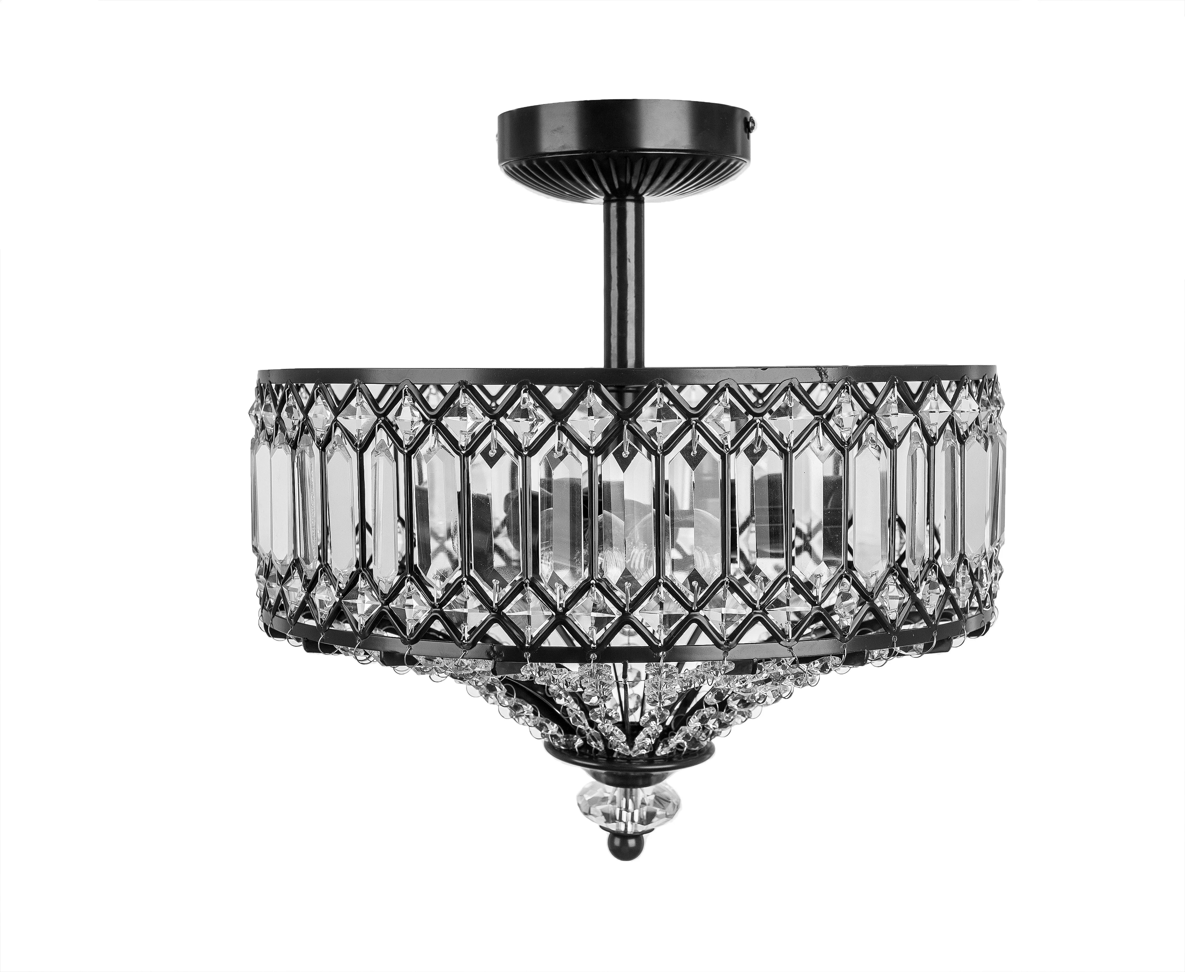 River of Goods Bejeweled 2-Light Semi-Flush Mount Ceiling Light U514