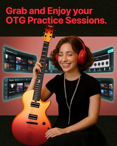 Enya Electric Guitar Inspire 39" Carbon Fiber with Wireless Speaker and Gig Bag Y562682