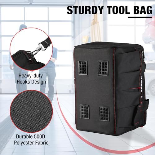 WORKPRO 16-inch Wide Mouth Tool Storage Bag with Waterproof Rubber Base L2617