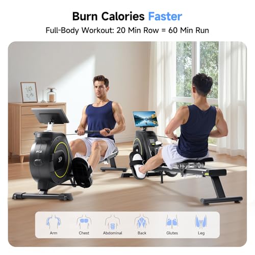 Magnetic Rowing Machine for Home, 350 LB Capacity, Foldable A3830