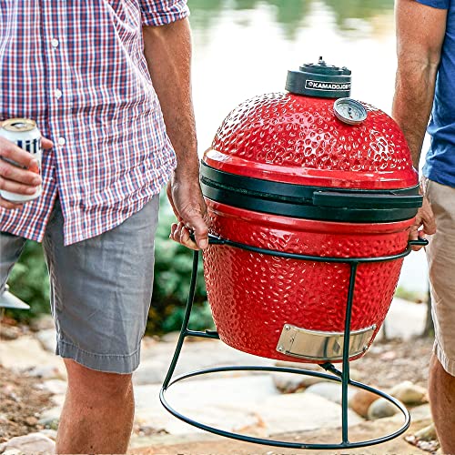 Kamado Joe Joe Jr 13.5-inch Portable Ceramic Charcoal Grill, Red M736033