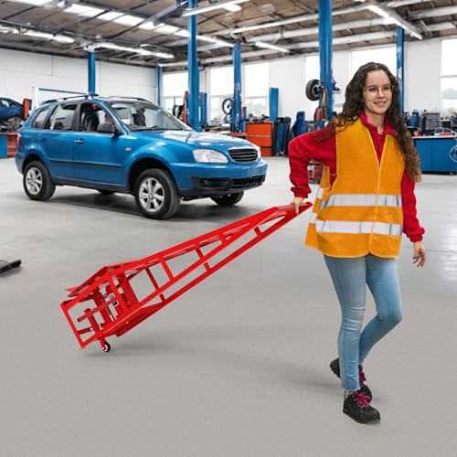 2 Pack Hydraulic Car Ramps 11050LBS High Lift 9"-14.2" Heavy Duty Steel M6524