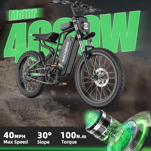 50MPH Electric Dirt Bike for Adults, 4000W, 60V25Ah, Full Suspension H888527