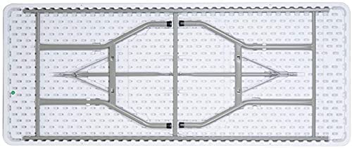 6ft Folding Table White Plastic Portable Indoor Outdoor K370