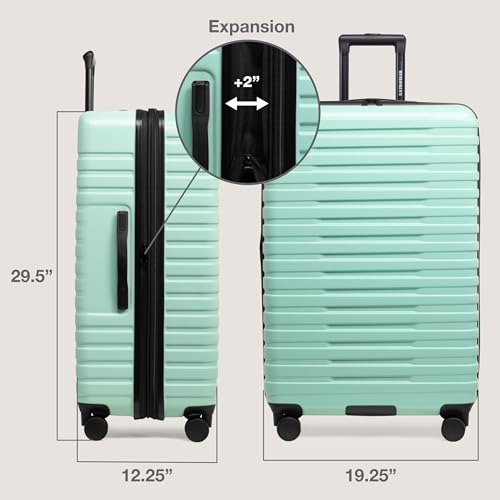 U.S. Traveler Boren Polycarbonate Hardside Carry-on Suitcase with 8 Spinner Wheels, Teal, 22-Inch S2578