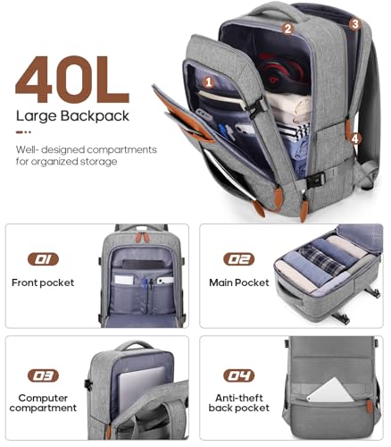 Luggage Sets 3 Piece, Carry On 20 Inch Hardside Suitcase with Spinner Wheels and TSA Lock J67858