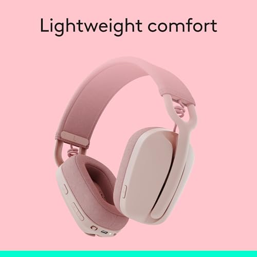 Logitech Zone Vibe 100 Wireless Over Ear Headset with Noise Canceling Microphone, Off White A852