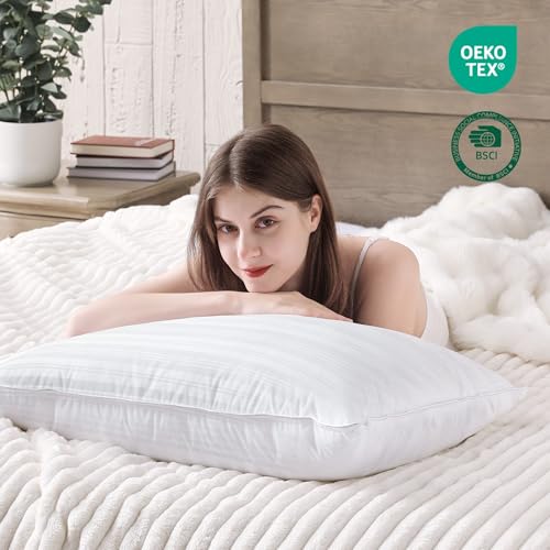 puredown® Goose Feathers and Down White Pillows King Size Set of 2 G471477
