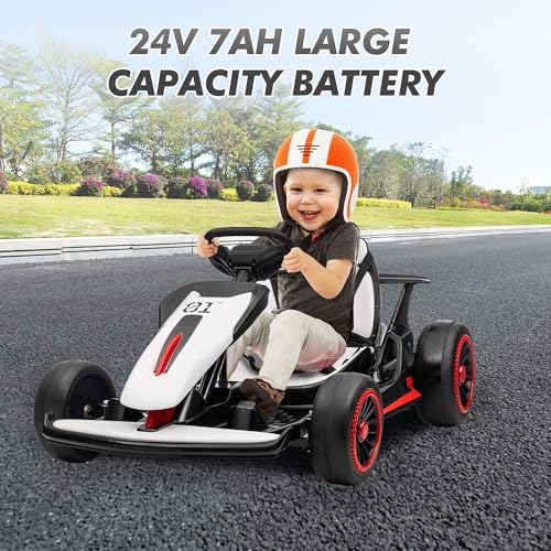 24V Electric Go Kart Drifting Ride On Car for Kids 6-12 Years Old T574114