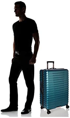 U.S. Traveler Boren Polycarbonate Hardside Carry-on Suitcase with 8 Spinner Wheels, Teal, 22-Inch S2578
