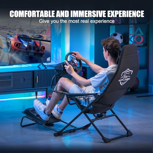 GTPLAYER Sim Racing Cockpit Foldable Adjustable for PC I544
