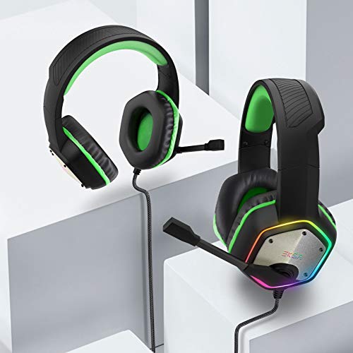 EKSA E1000 Gaming Headset with Noise Canceling Mic, 7.1 Surround Sound, Blue A702814