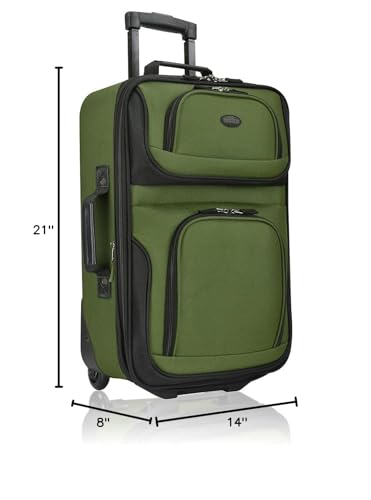 U.S. Traveler Rio Expandable Carry-on Luggage, Orange R95197