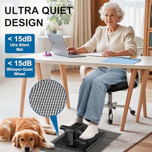 VIVURN® 018 Under Desk Elliptical Machine for Seniors, Quiet & Portable O32733