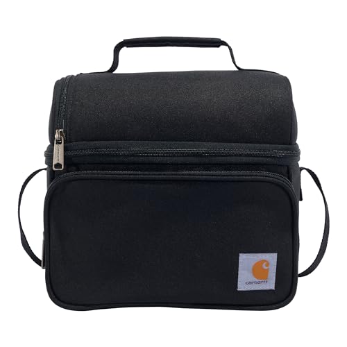 Carhartt Insulated 12 Can Two Compartment Lunch Cooler Bag, Black S79886