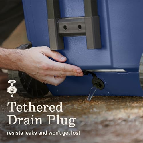 Coleman Classic Series Insulated Rolling Cooler, 65-Quart, Leak-Resistant F832