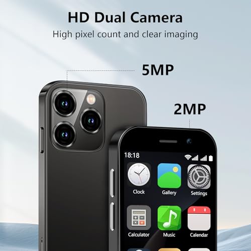 Mini Phone 4G Unlocked Small Smartphone 3.0" Touch Screen Dual SIM 2GB+16GB Black P776944