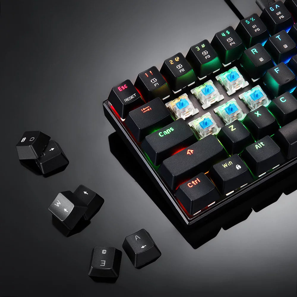 MOTOSPEED CK61 RGB Mechanical Gaming Keyboard, Blue Switches, 61 Keys Q540