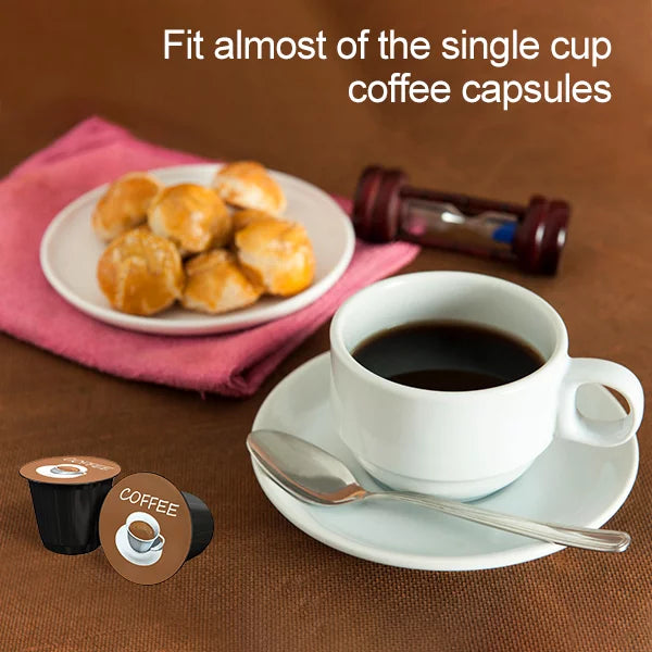 2-Way Single Serve Coffee Maker for Capsule & Ground Coffee, Mini with Self-Cleaning A141