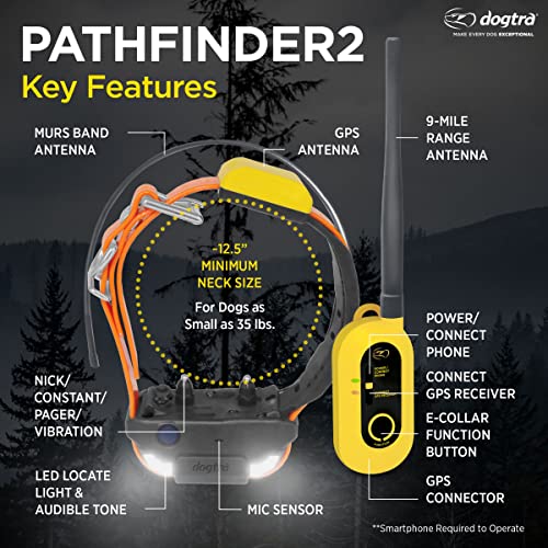 Dogtra Pathfinder 2 GPS Dog Training Collar with Remote for Hunting A281259