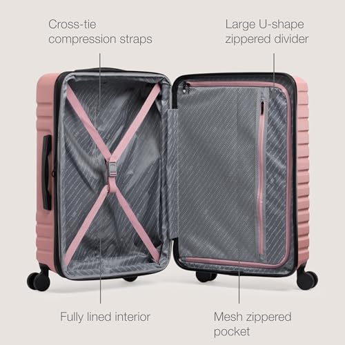 U.S. Traveler Boren Polycarbonate Hardside Carry-on Suitcase with 8 Spinner Wheels, Teal, 22-Inch S2578