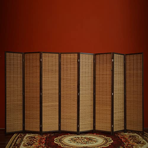 Bamboo Room Divider 6 Panel Folding Screen 67"H x 92.1"W X2437