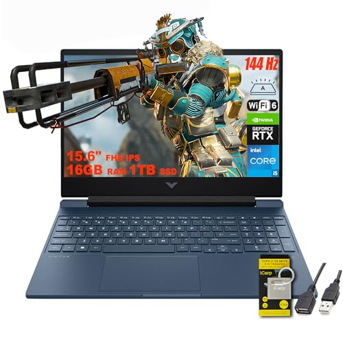 HP Victus 15 Gaming Laptop 15.6 FHD 144Hz i5-12450H 16GB RAM 512GB SSD RTX 3050 W778643