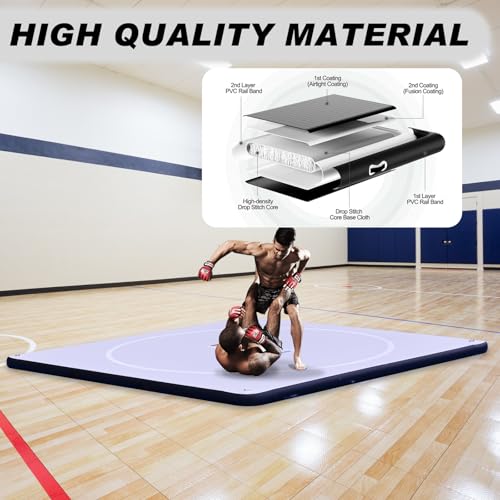 Inflatable Wrestling Mat for Adults & Kids with Air Pump, Portable MMA Training Mat Z465