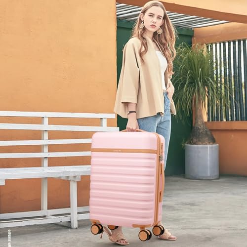 Luggage Sets 3 Piece, Carry On 20 Inch Hardside Suitcase with Spinner Wheels and TSA Lock J67858