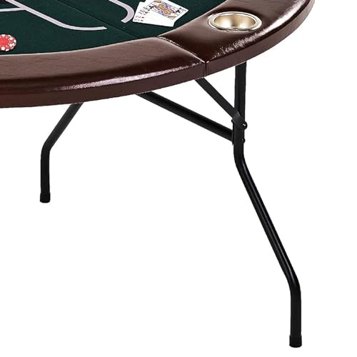 Barrington Folding Poker Table with Padded Rail and Felt Playing Surface D15193