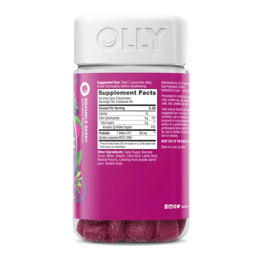 OLLY Probiotic Gummy, Berry, 80 Ct Z506