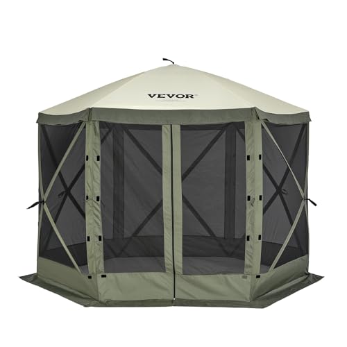 VEVOR Pop Up Gazebo Screen Tent 10x10ft with Mosquito Netting B21209
