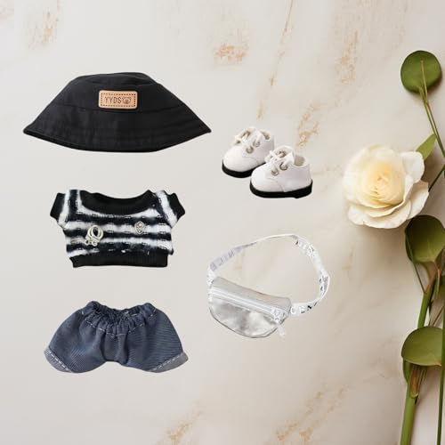 17cm Doll Clothes Set, 5 Pieces Casual Outfit for 6.7in Dolls G33820