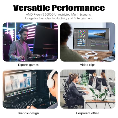 LXZ Desktop Computer R5 5600G 16GB DDR4 1TB NVMe SSD B417931