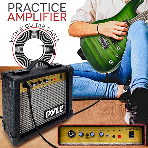 Pyle Electric Guitar Kit with Amp, 39" Blue M5028
