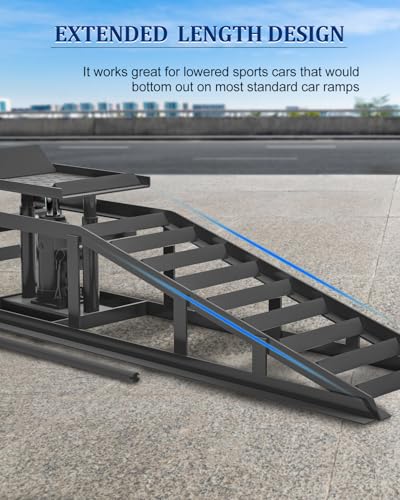 Hydraulic Car Ramps, 4-Position Adjustment, 5T Capacity, Low Profile I6327