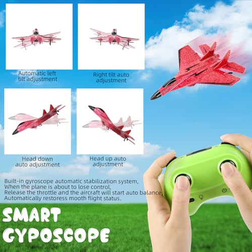 RC Plane Remote Control Airplane Toy 2.4GHz with Lights for Adults Kids I576