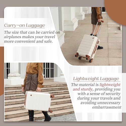 Hardside Carry-on Luggage 20 Inch with Spinner Wheels and TSA Lock J743