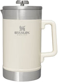 Stanley Classic Stay-Hot French Press Coffee Maker 48 oz | 5 Minute Brew, 4 Hours Hot | Mesh Filter for Coffee Grounds | Insulated Stainless Steel French Press | BPA-Free | Hammertone Green