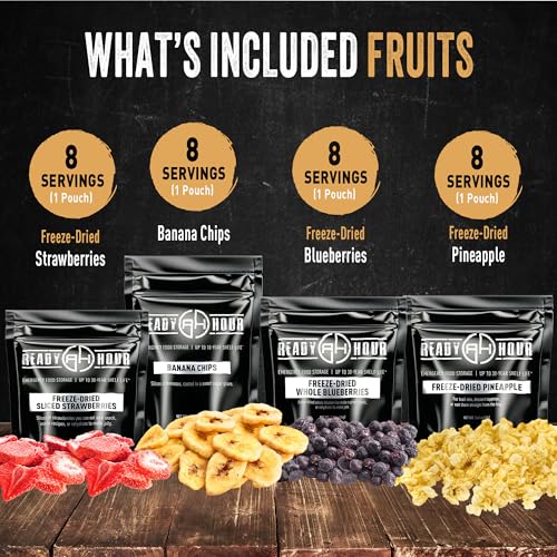 Ready Hour Fruit & Veggie Mix Freeze-Dried Food, 56 Servings A751