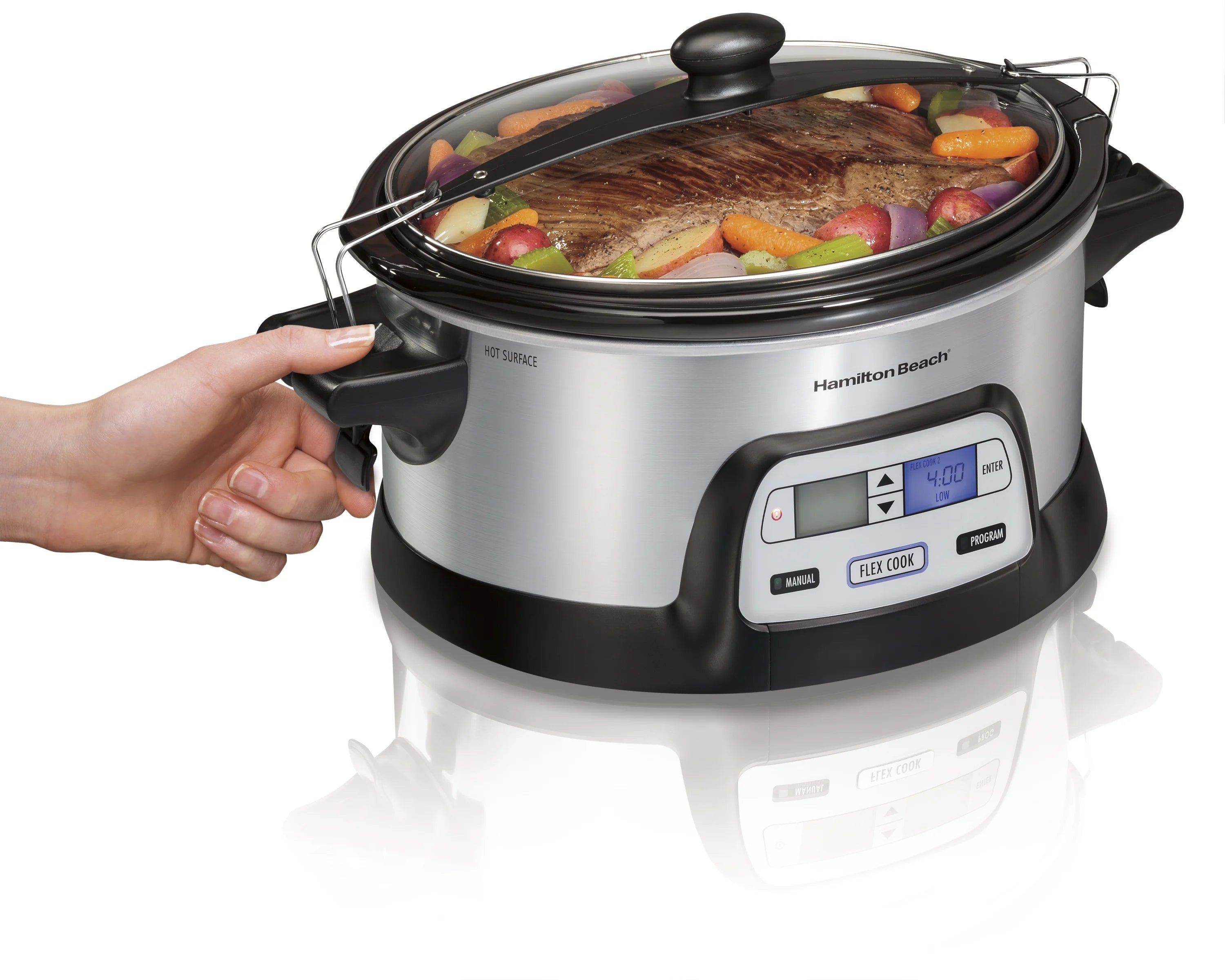 Hamilton Beach Programmable FlexCook 6 Quart Slow Cooker J938
