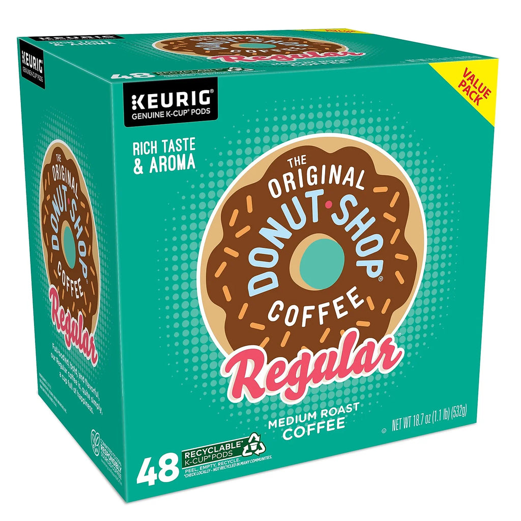 The Original Donut Shop Regular K-Cup Pods, Medium Roast Coffee, 48 Count F4187