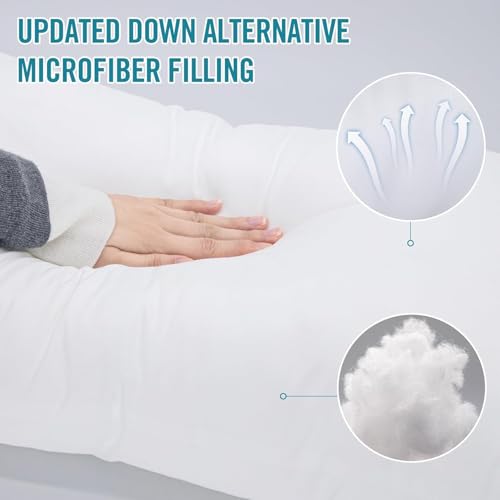 Sycoodeal King Size Bed Pillows 4 Pack, Machine Washable, Black U495