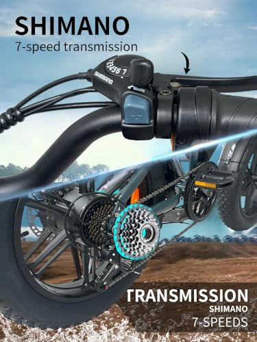 Electric Bike for Adults 1500W Peak 20" Fat Tire EBike G15512
