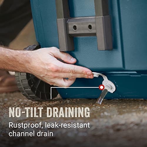 Coleman Classic Series Insulated Rolling Cooler, 65-Quart, Leak-Resistant F832