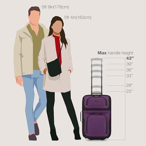 U.S. Traveler Rio Expandable Carry-on Luggage, Orange R95197