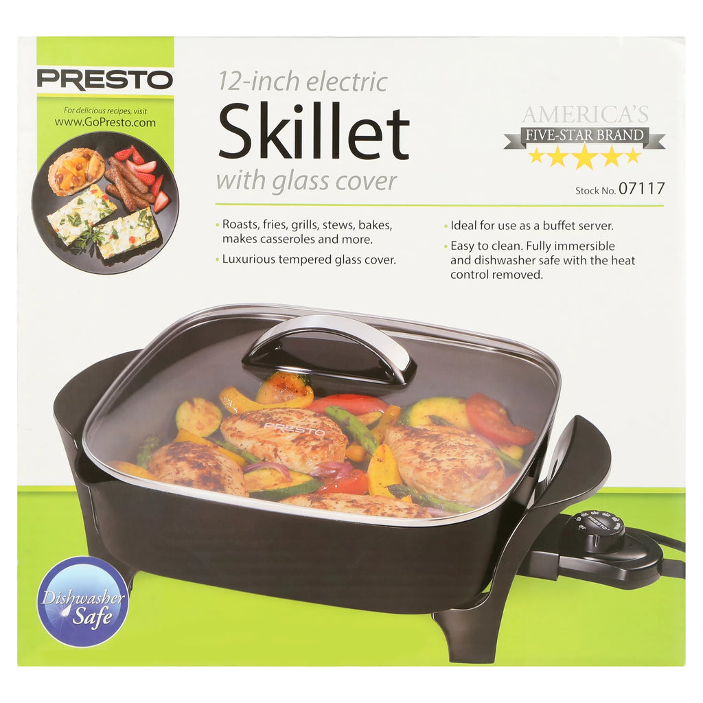 Presto 12" Electric Skillet with Glass Cover E84898